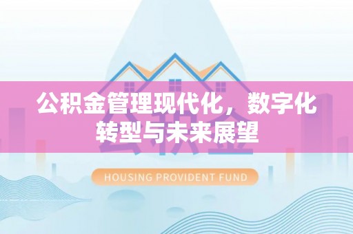 清涧公积金管理现代化，数字化转型与未来展望