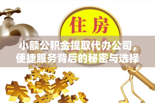 清涧小额公积金提取代办公司，便捷服务背后的秘密与选择指南